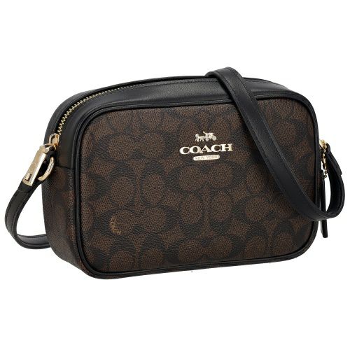 コーチ アウトレット ショルダーバッグ レディース シグネチャー ミニ ジェイミー カメラ バッグ ブラウン COACH OUTLET CY752 IMXAQ ブラウン/ブラック