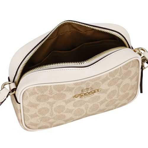 コーチ アウトレット ショルダーバッグ レディース シグネチャー ミニ ジェイミー カメラ バッグ ホワイト COACH OUTLET CY752 IMXDM サンド/チョーク