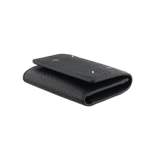 メゾンマルジェラ 三つ折り財布 レディース 4ステッチ ブラック Maison