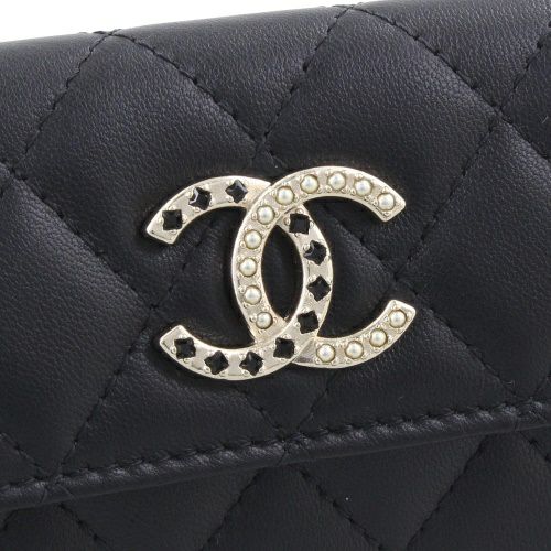 シャネル カードケース レディース ココマーク ブラック CHANEL AP4038 B16959 94305