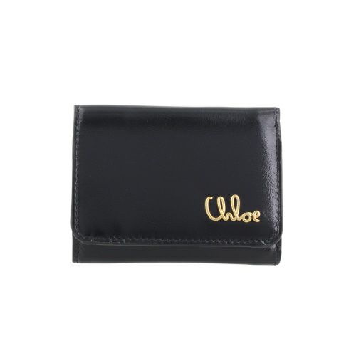 クロエ 三つ折り財布 レディース CHLOE ICONIC MINI TRIFOLD ブラック 