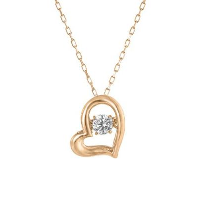 n016k【高品質✨】ネックレス　ハート　横並び　ゴールド　小粒石　大人かわいい 楽天市場】ネックレス レディース 1粒 1石 キュービック