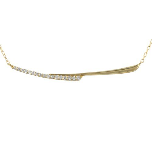 ネックレス K18イエローゴールド ダイヤモンド0.14ct