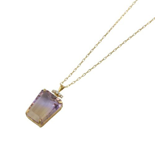 ネックレス K18イエローゴールド アメトリン7.04ct