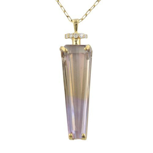 ネックレス K18イエローゴールド アメトリン7.29ct