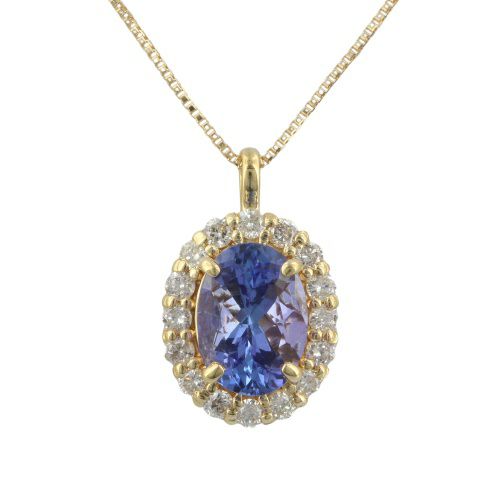 ネックレス K18イエローゴールド タンザナイトﾞ1.20ct