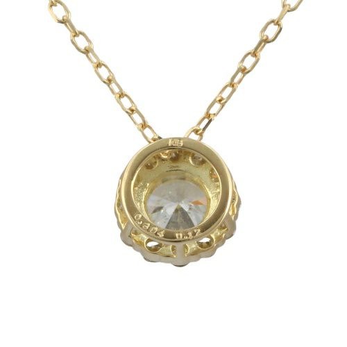 ネックレス K18イエローゴールド ダイヤモンド 0.30/0.12ct