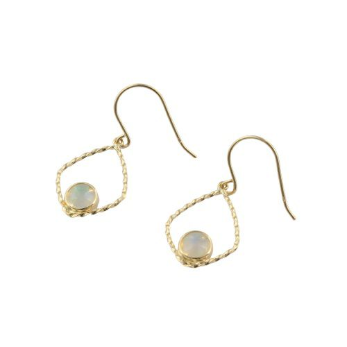 ピアス K10イエローゴールド オパール