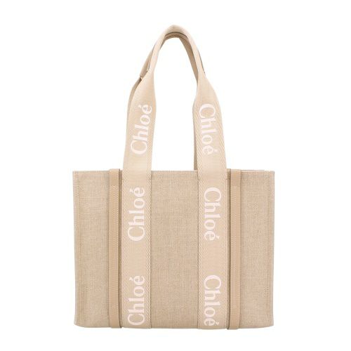 クロエ トートバッグ レディース WOODY MEDIUM TOTE ベージュ CHLOE 