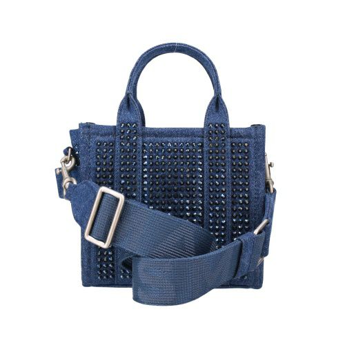 マークジェイコブス トートバッグ レディース THE CRYSTAL DENIM TOTE BAG ブルー Marc Jacobs 2S5HCR019H03 475 DARK WASH CRYSTAL