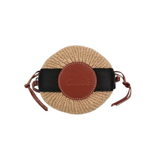 クロエ ハンドバッグ レディース WOODY SMALL BASKET ブラック CHLOE CHC23AS381 L18 915 BLACK BEIGE 1