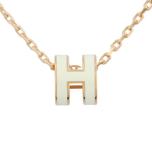 エルメス ネックレス レディース ポップアッシュ ミニ MINI POP H ホワイト HERMES H147992FO BLANC/PGD