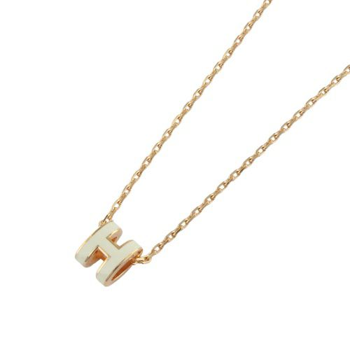 エルメス ネックレス レディース ポップアッシュ ミニ MINI POP H ホワイト HERMES H147992FO BLANC/PGD