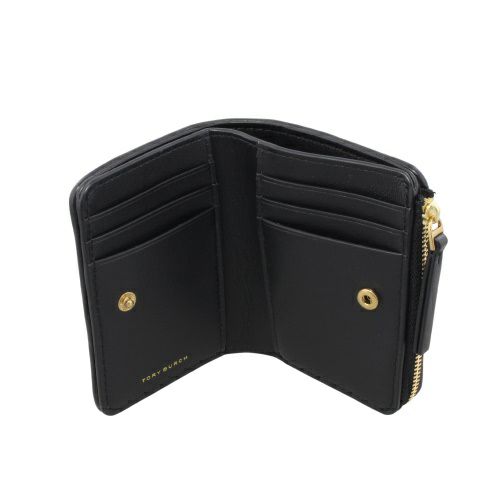 トリーバーチ 二つ折り財布 レディース キラ KIRA CHEVRON BIFOLD WALLET ブラック TORY BURCH 153121 001 BLACK