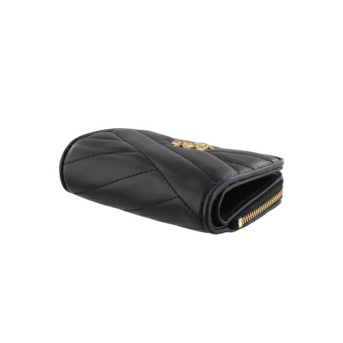 トリーバーチ 二つ折り財布 レディース キラ KIRA CHEVRON BIFOLD WALLET ブラック TORY BURCH 153121 001 BLACK