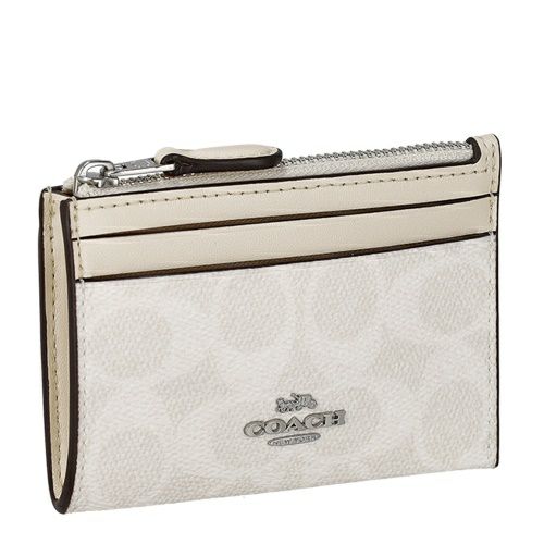 コーチ アウトレット コインケース カードケース レディース ミニ スキニー ID ケース・シグネチャー キャンバス ホワイト COACH OUTLET CW870 SVXU5