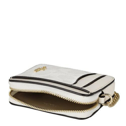 コーチ アウトレット コインケース カードケース レディース ジップ カード ケース・シグネチャー キャンバス ホワイト COACH OUTLET CW883 IMXU5 ホワイト/チョーク