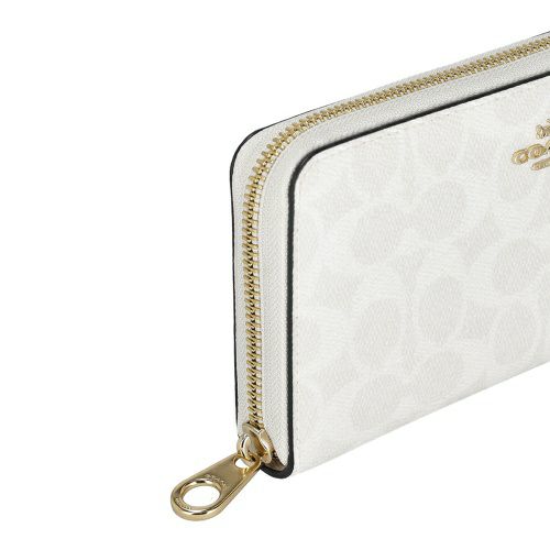 コーチ アウトレット 長財布 レディース ロング ジップ アラウンド ウォレット・シグネチャー キャンバス ホワイト COACH OUTLET CW778 IMXU5 ホワイト/チョーク