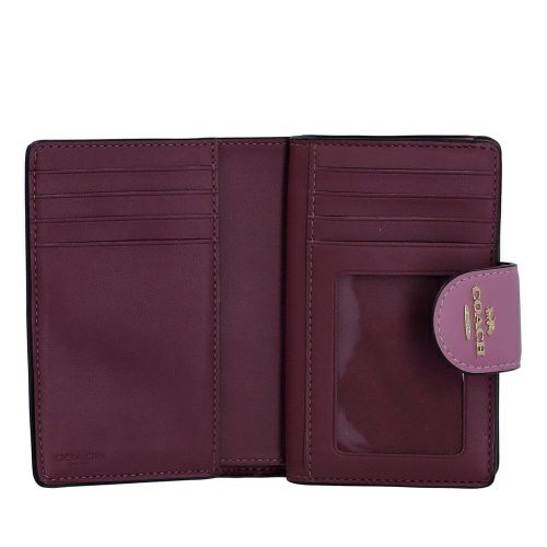 コーチ アウトレット 二つ折り財布 レディース ミディアム コーナー ジップ ウォレット・シグネチャー キャンバス ブラウン COACH OUTLET CW786 IMXVS