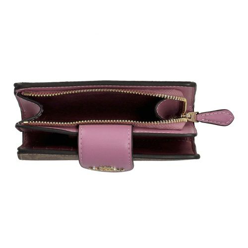 コーチ アウトレット 二つ折り財布 レディース ミディアム コーナー ジップ ウォレット・シグネチャー キャンバス ブラウン COACH OUTLET CW786 IMXVS