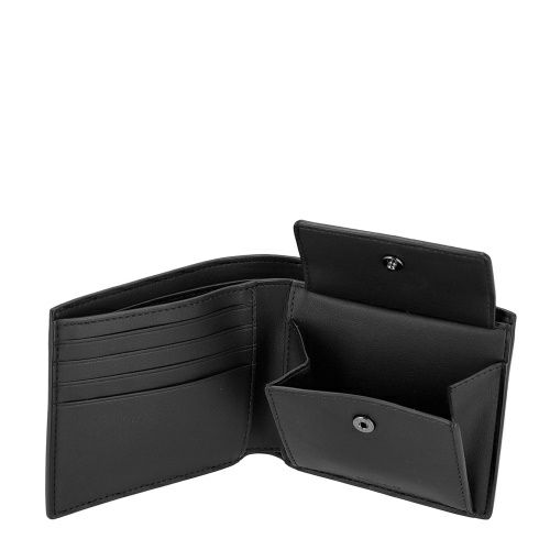 コーチ アウトレット 二つ折り財布 メンズ コイン ウォレット・シグネチャー キャンバス ブラック COACH OUTLET CY406 QBMI5 チャコール ブラック