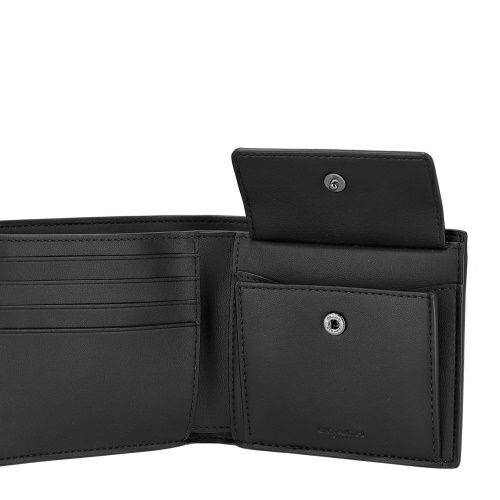 コーチ アウトレット 二つ折り財布 メンズ コイン ウォレット・シグネチャー キャンバス ブラック COACH OUTLET CY406 QBMI5 チャコール ブラック