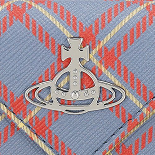 ヴィヴィアンウエストウッド 三つ折り財布 レディース マルチカラー Vivienne Westwood 5115002FW S0022 K302 BLUE/ORANGE TARTAN