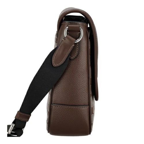 コーチ アウトレット ショルダーバッグ メンズ スプリント マップ バッグ 25・シグネチャー ジャカード ブラウン COACH OUTLET CE534 SVS8S オーク/メイプル
