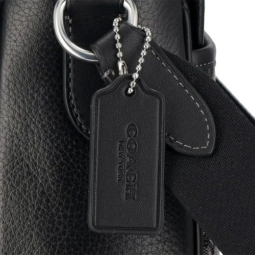 コーチ アウトレット ショルダーバッグ メンズ スプリント メッセンジャー・シグネチャー ジャカード ブラック COACH OUTLET CR334 SVO1U チャコール/ブラック