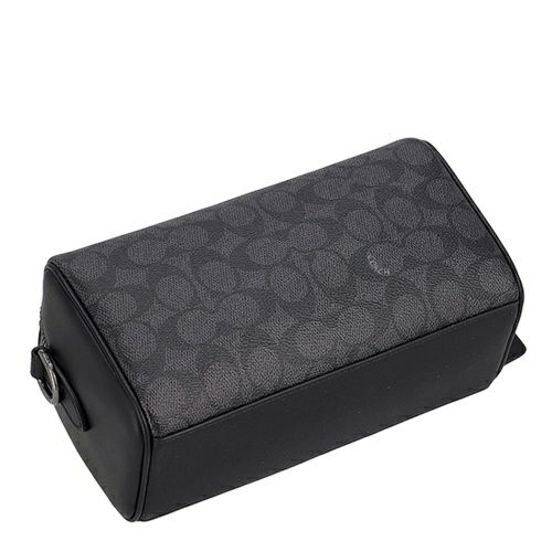 コーチ アウトレット ショルダーバッグ メンズ アクセル クロスボディ バッグ・シグネチャー キャンバス ブラック COACH OUTLET CV762 QBMI5 チャコール/ブラック