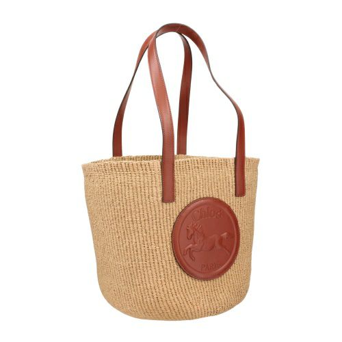 クロエ トートバッグ レディース HORSE MEDAL LARGE BASKET ブラウン CHLOE CHC25SS591 O82 27S SEPIA BROWN