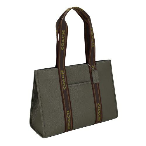 コーチ アウトレット トートバッグ レディース ラージ スミス トート グリーン COACH OUTLET CU996 QBRM3 モスグリーン