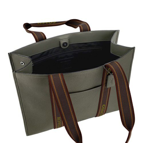 コーチ アウトレット トートバッグ レディース ラージ スミス トート グリーン COACH OUTLET CU996 QBRM3 モスグリーン