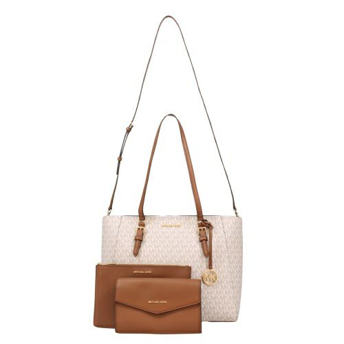 マイケルコース トートバッグ レディース CHARLOTTE 3 IN 1 トート ラージ ホワイト MICHAEL KORS 35F3GCFT9T VANILLA