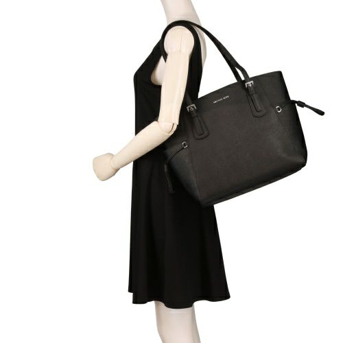 マイケルコース トートバッグ レディース VOYAGER サフィアーノ レザー トート ラージ ブラック MICHAEL KORS 35S5SV6T7L BLACK