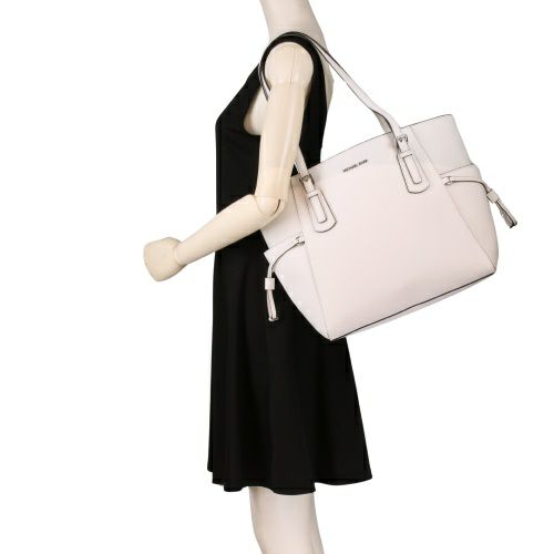 マイケルコース トートバッグ レディース VOYAGER サフィアーノ レザー トート ラージ ホワイト MICHAEL KORS 35S5SV6T7L OPTIC WHITE