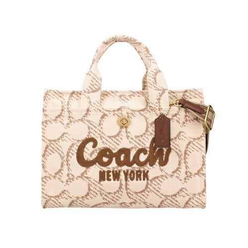 コーチ ハンドバッグ レディース ハンド・トートバッグ シグネチャー ロゴ カーゴ トート ホワイト COACH CAM70 B4/NP