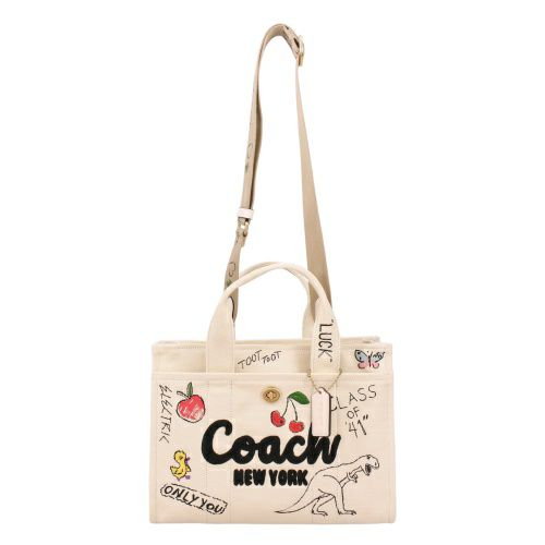 コーチ アウトレット ハンドバッグ レディース カーゴ トート バッグ・スケッチ プリント ホワイト COACH OUTLET CAM73 B4/NP