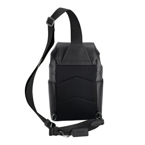 コーチ アウトレット ボディバッグ メンズ レーサー パック・シグネチャー キャンバス ブラック COACH OUTLET CT712 QBMI5 チャコール/ブラック