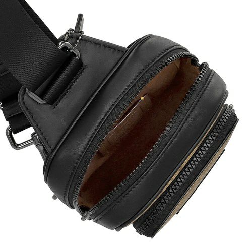 コーチ アウトレット ボディバッグ メンズ シグネチャー ブラウン COACH OUTLET CV763 QBNRX タン/ブラック