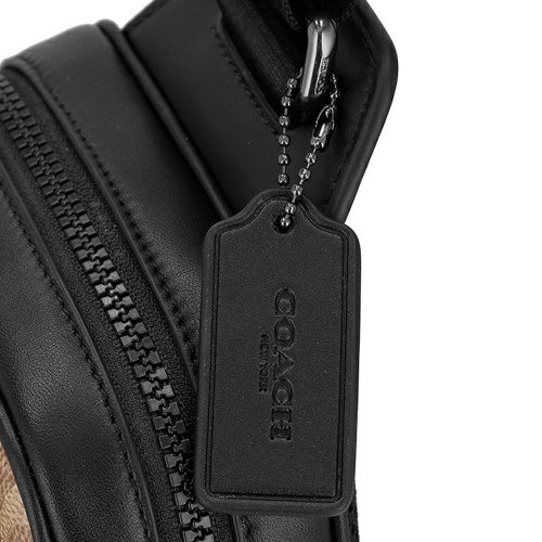 コーチ アウトレット ボディバッグ メンズ シグネチャー ブラウン COACH OUTLET CV763 QBNRX タン/ブラック