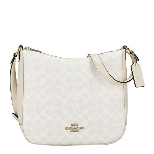 コーチ アウトレット ショルダーバッグ レディース エリー ファイル バッグ・シグネチャー キャンバス ホワイト COACH OUTLET CZ177 IMXU5 ホワイト/チョーク