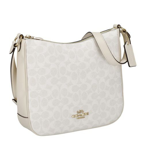 コーチ アウトレット ショルダーバッグ レディース エリー ファイル バッグ・シグネチャー キャンバス ホワイト COACH OUTLET CZ177 IMXU5 ホワイト/チョーク