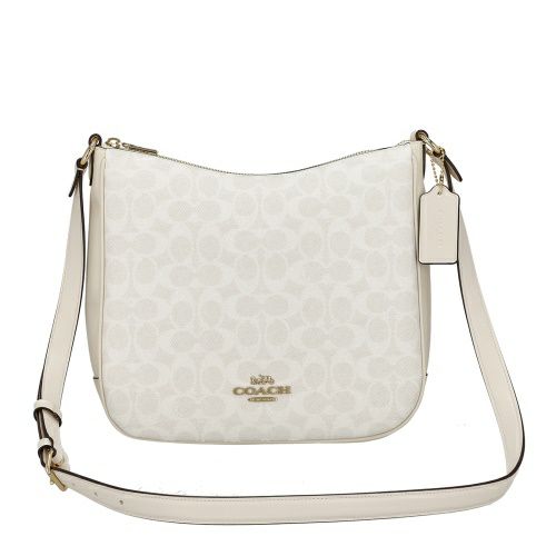 コーチ アウトレット ショルダーバッグ レディース エリー ファイル バッグ・シグネチャー キャンバス ホワイト COACH OUTLET CZ177 IMXU5 ホワイト/チョーク