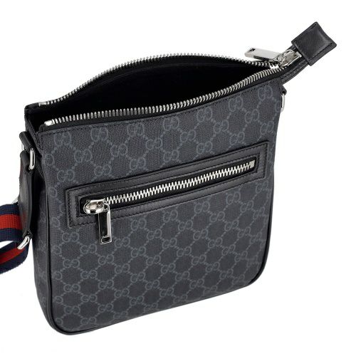 グッチ ショルダーバッグ メンズ レディース GG ブラック スモール メッセンジャーバッグ ブラック GUCCI 792082 FADJA 1042