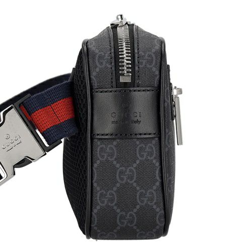 ほぼ未使用☆GUCCI ショルダーバッグ GG柄 ブラック ナイロン