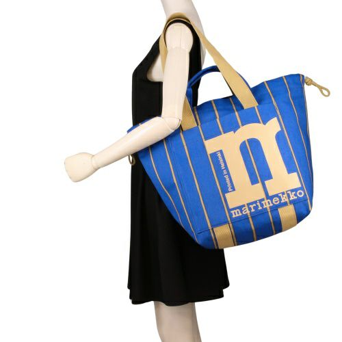 マリメッコ ショルダーバッグ レディース Mono City Tote Puhveli ブルー marimekko 094016 520 Blue/Beige