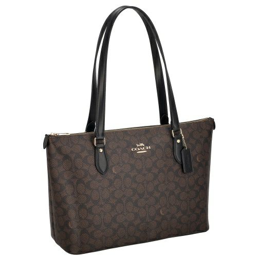 コーチ アウトレット トートバッグ レディース ギャラリー トート バッグ・シグネチャー キャンバス ブラウン COACH OUTLET CW381 IMXAQ ウォルナット/ブラック