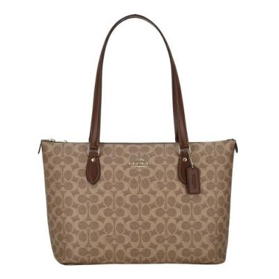 コーチ アウトレット トートバッグ レディース ギャラリー トート バッグ・シグネチャー キャンバス ブラウン COACH OUTLET CW381 IMXHE タン/ブラウン