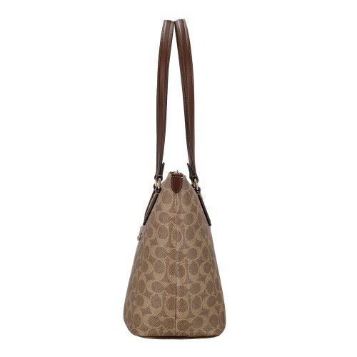 コーチ アウトレット トートバッグ レディース ギャラリー トート バッグ・シグネチャー キャンバス ブラウン COACH OUTLET CW381 IMXHE タン/ブラウン